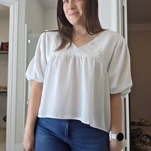 Elegant White Women's Top